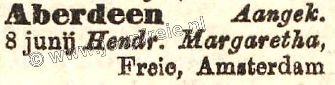 Aankomst Aberdeen